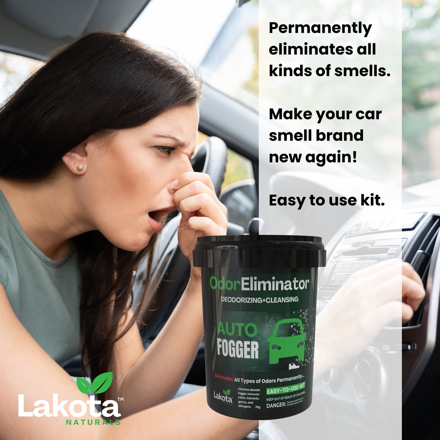 ODOR ELIMINATOR FOGGER KIT FOR VEHICLES