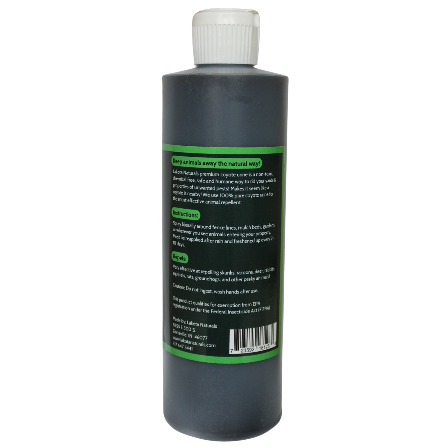 100% PURE COYOTE URINE ANIMAL REPELLENT - 16 OZ
