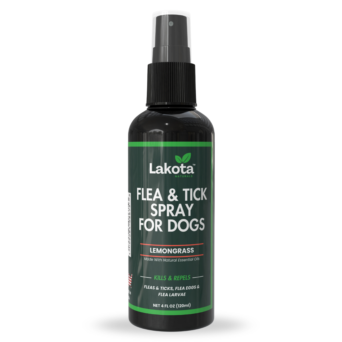 FLEA & TICK SPRAY FOR DOGS, LEMONGRASS - 4 OZ