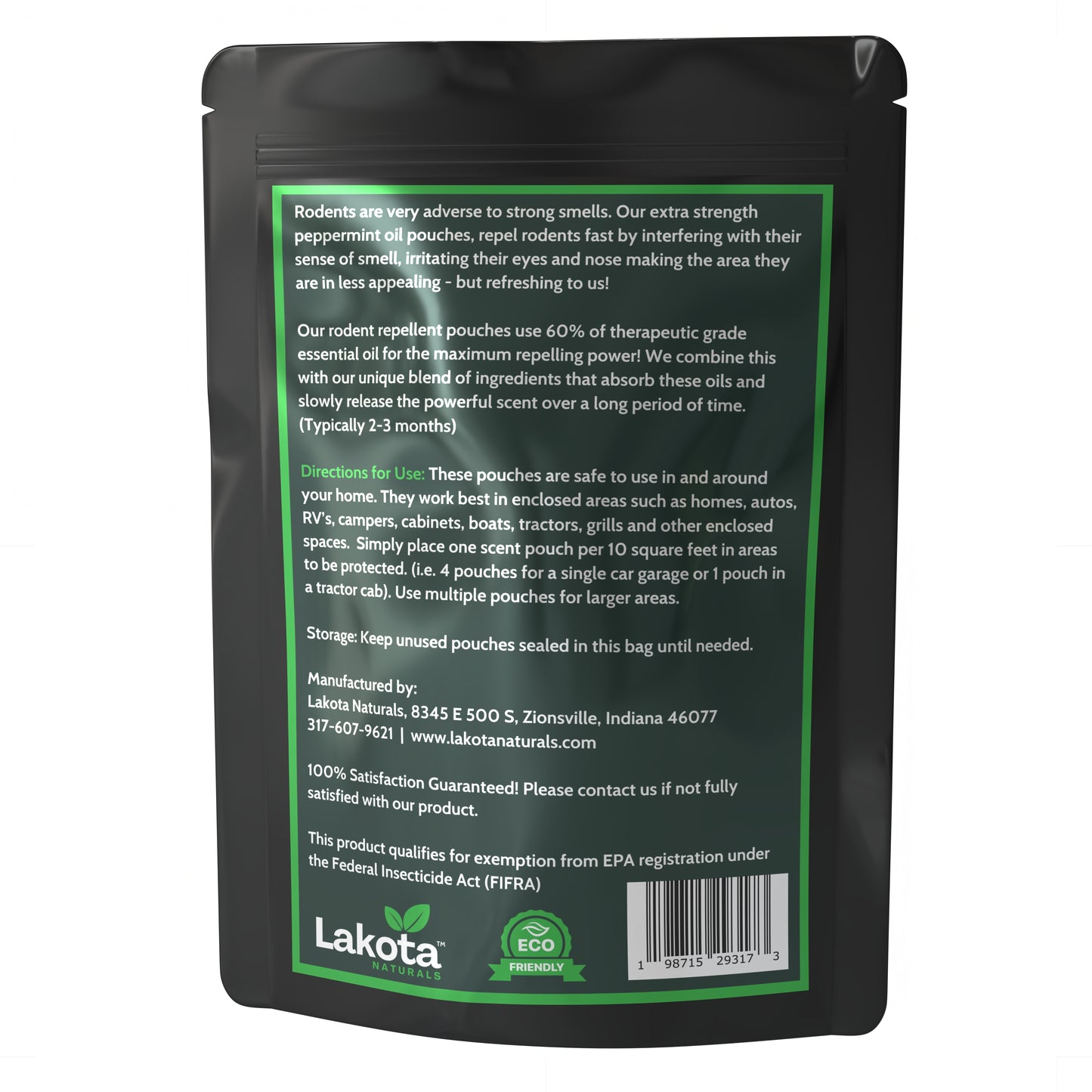 RODENT REPELLENT POUCHES - 10 PACK