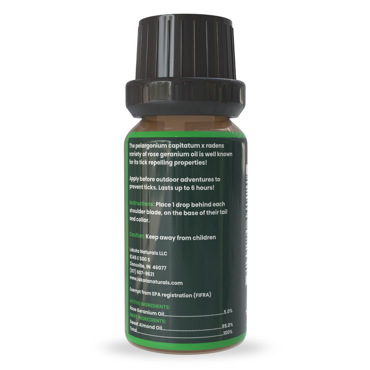 TICK REPELLENT DROPS FOR DOGS, ROSE GERANIUM - 1 OZ
