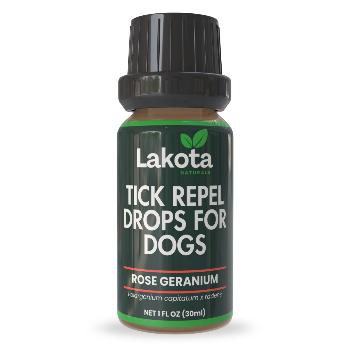 TICK REPELLENT DROPS FOR DOGS, ROSE GERANIUM - 1 OZ