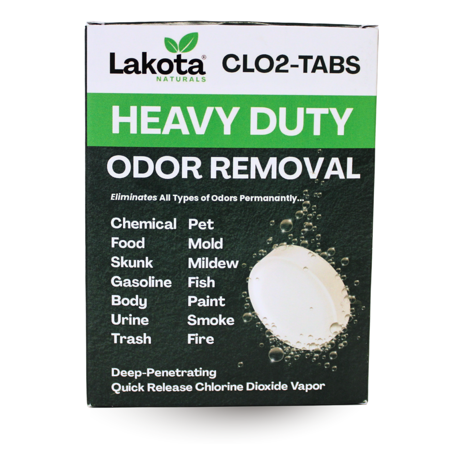 HEAVY DUTY ODOR REMOVAL CHLORINE DIOXIDE TABLET - 100G