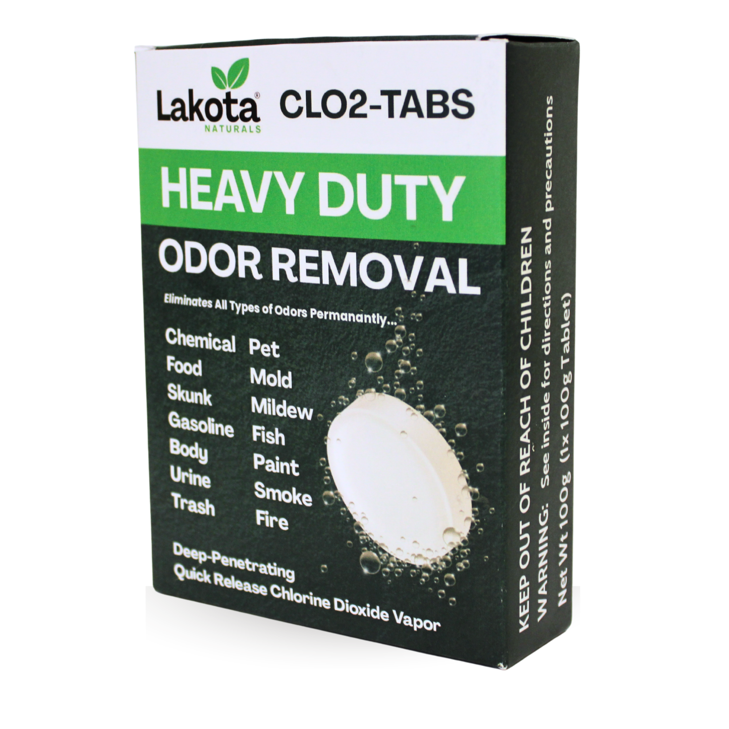 HEAVY DUTY ODOR REMOVAL CHLORINE DIOXIDE TABLET - 100G