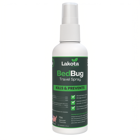 Lakota Naturals Bed Bug Killer Spray - 3oz Travel Size TSA Approved