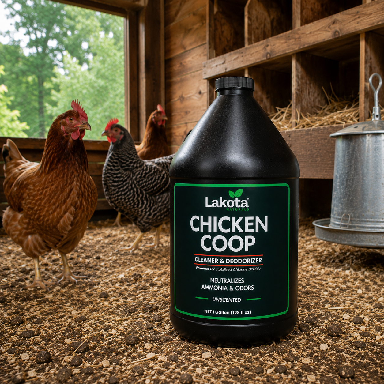 CHICKEN COOP CLEANER & DEODORIZER, UNSCENTED - 1 GAL