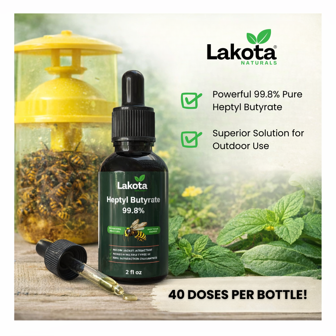 HEPTYL BUTYRATE 99.8% REFILL FOR YELLOW JACKET WASP REFILLS - 2OZ