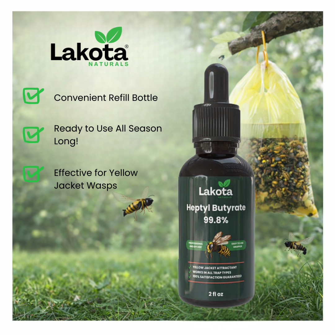 HEPTYL BUTYRATE 99.8% REFILL FOR YELLOW JACKET WASP REFILLS - 2OZ