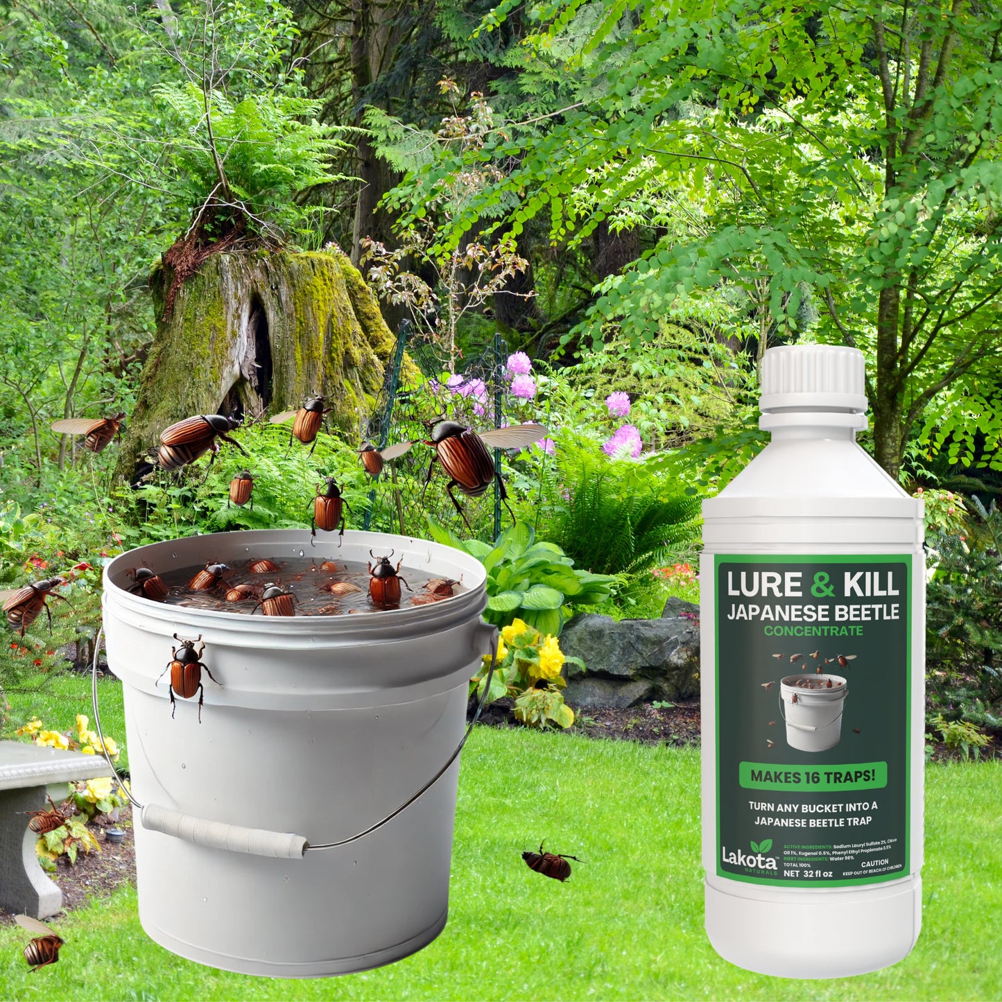 Lakota Naturals Japanese Beetle Lure & Kill Concentrate - 32oz