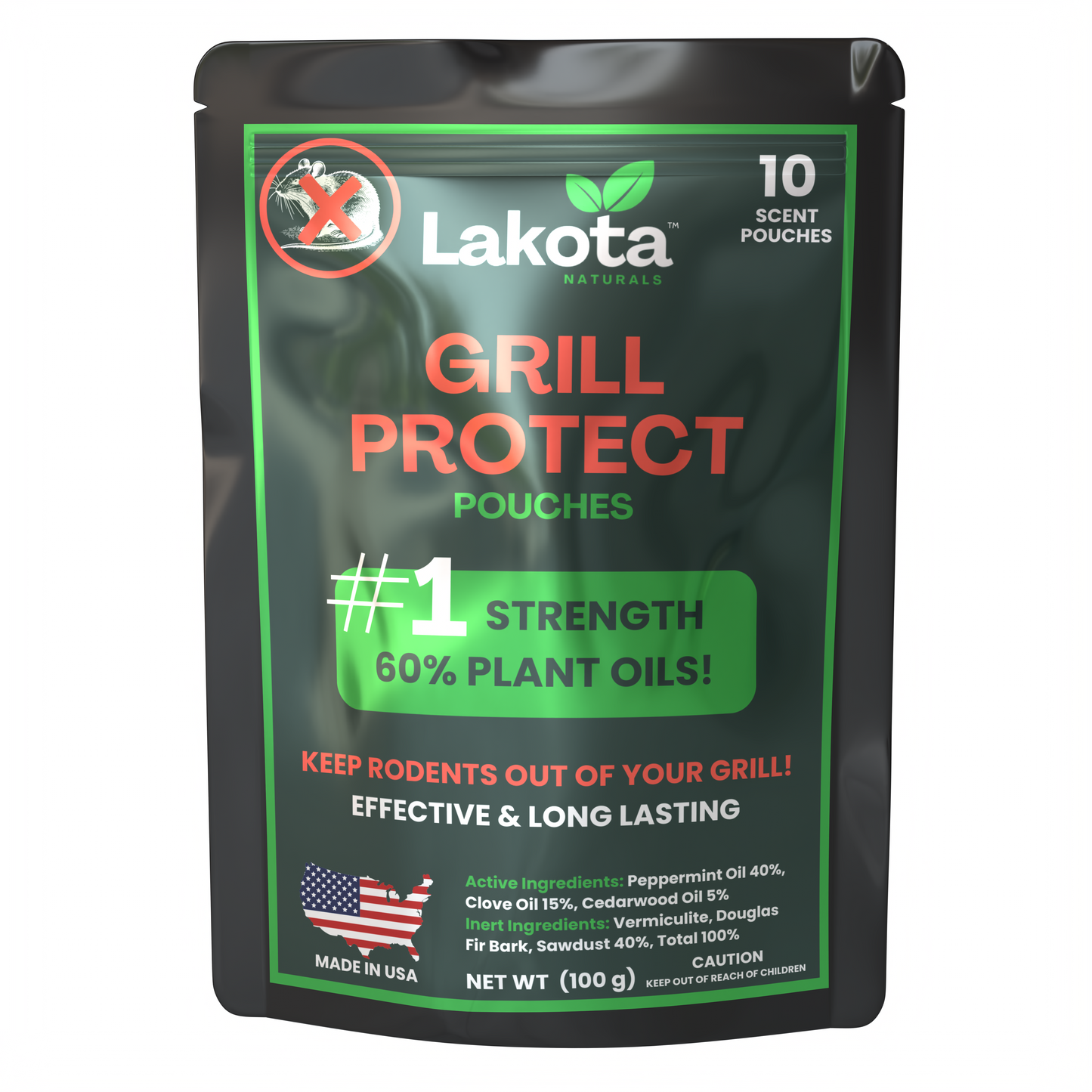 Lakota Naturals Grill Protect Pouches - 10 Pack