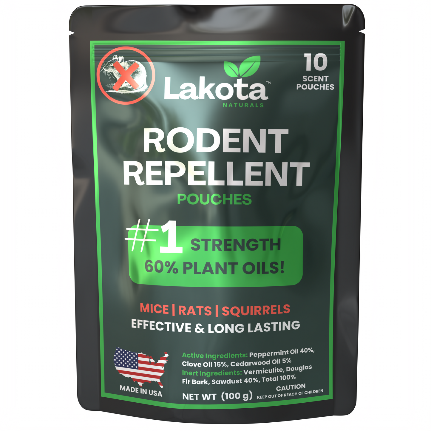 Lakota Naturals Rodent Repellent Pouches - 10 Pack