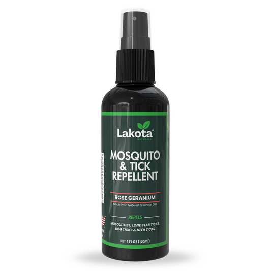 MOSQUITO & TICK REPELLENT SPRAY, ROSE GERANIUM - 4 OZ