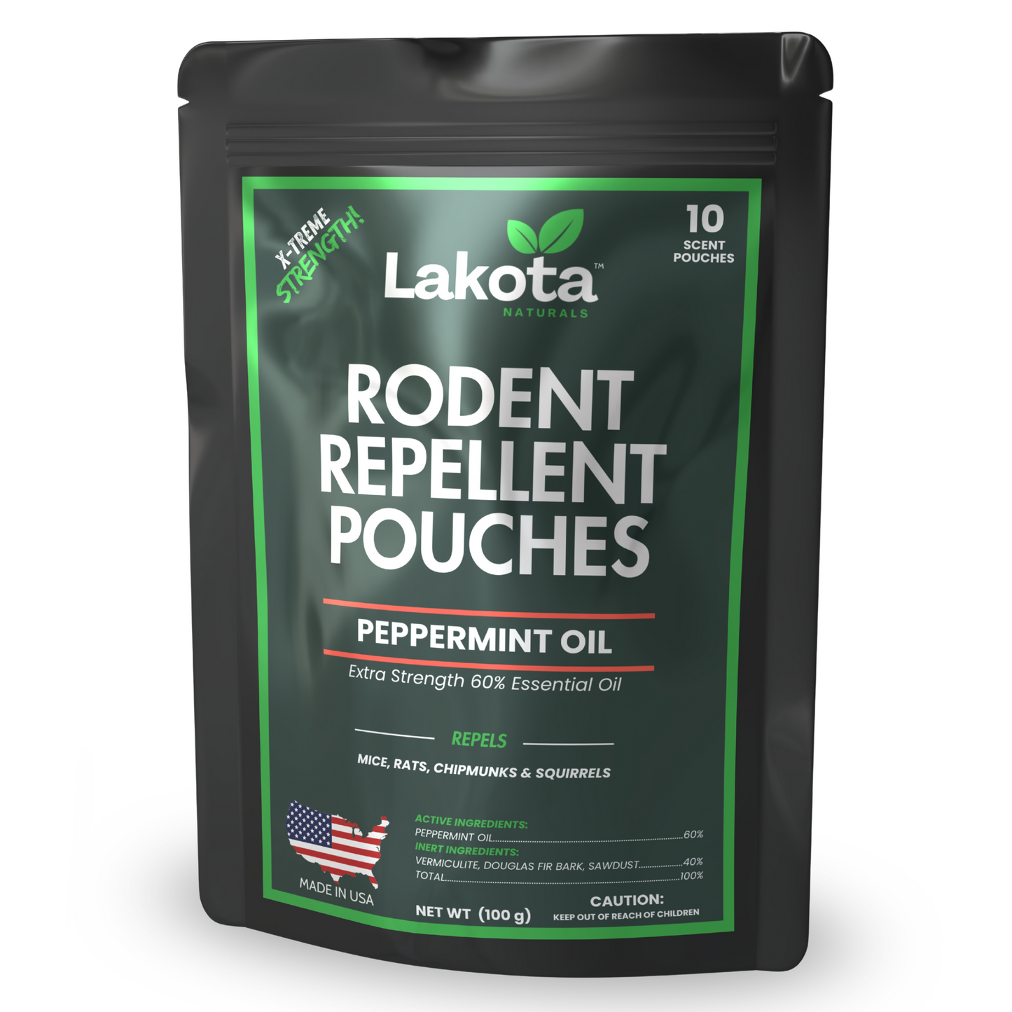 RODENT REPELLENT POUCHES - 10 PACK