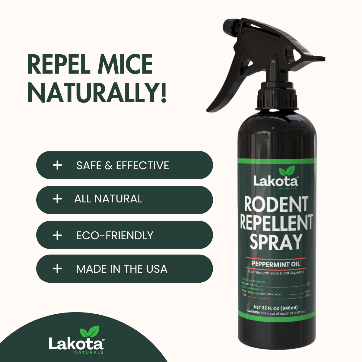 RODENT REPELLENT SPRAY - 32 OZ