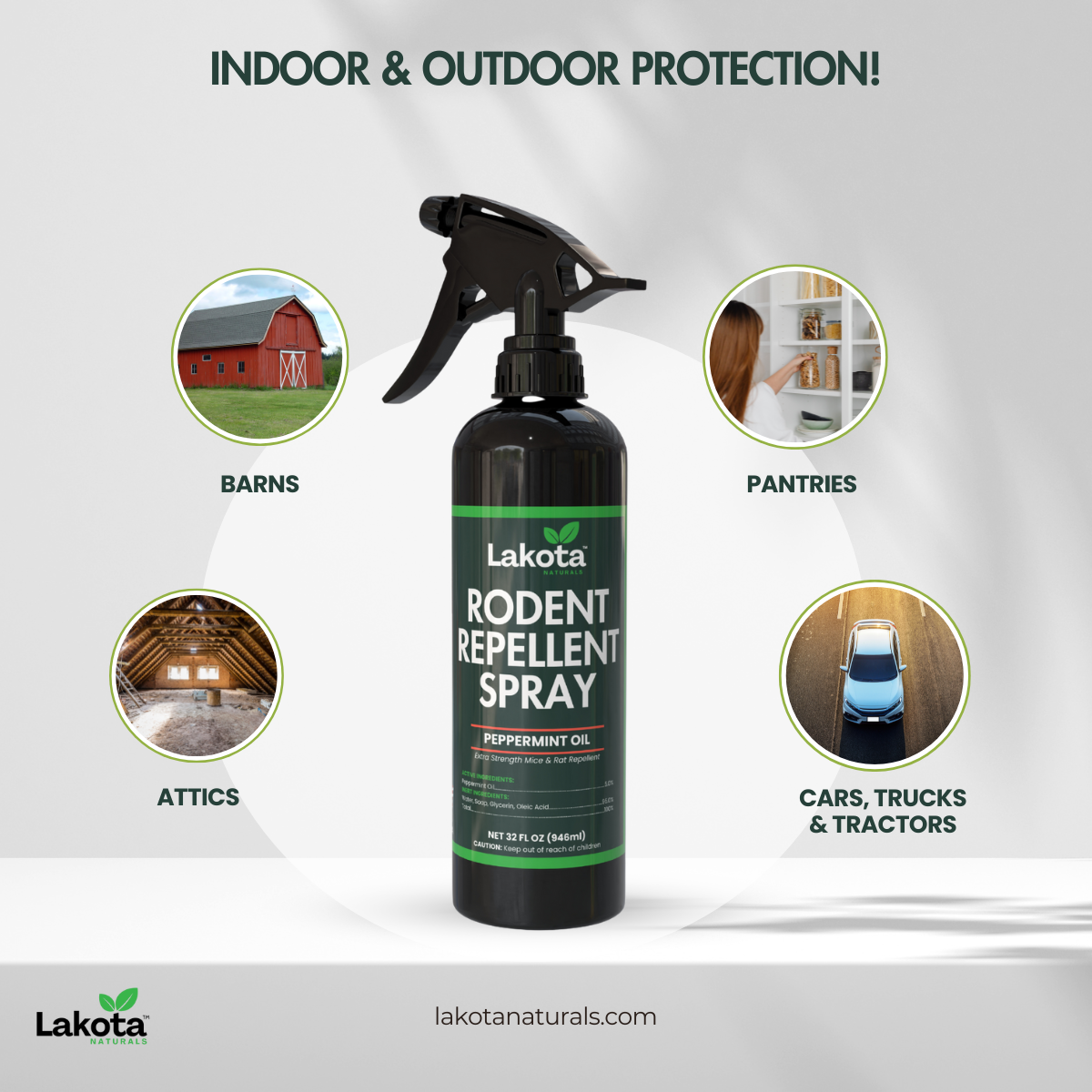 RODENT REPELLENT SPRAY - 32 OZ