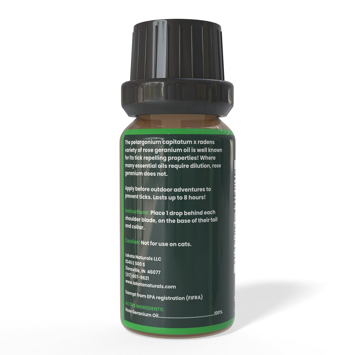 TICK REPELLENT DROPS FOR DOGS, ROSE GERANIUM - 1 OZ