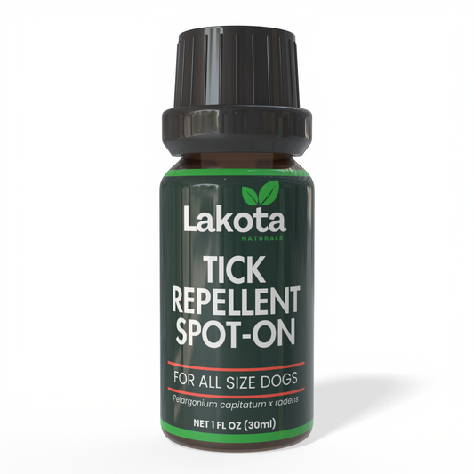 TICK REPELLENT FOR DOGS - PURE ROSE GERANIUM OIL - 1 OZ