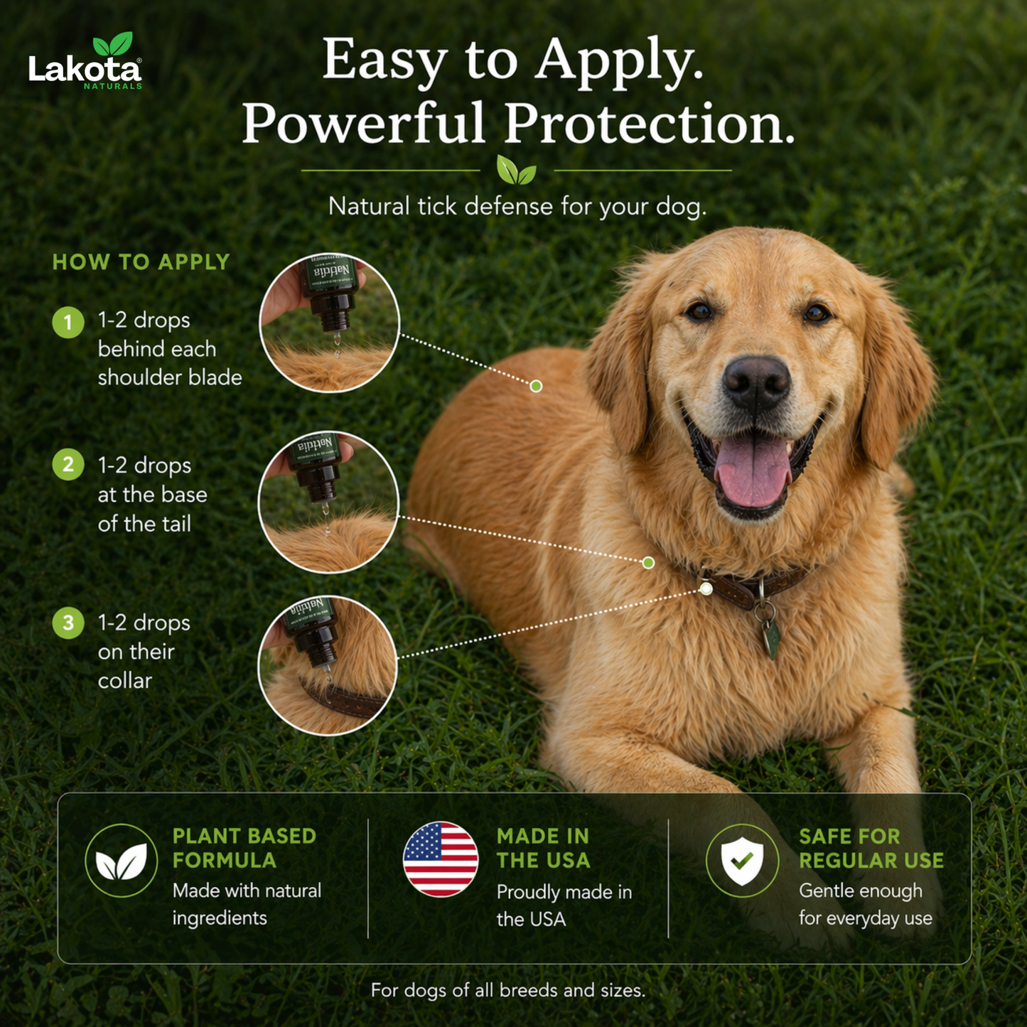 TICK REPELLENT DROPS FOR DOGS - 1OZ