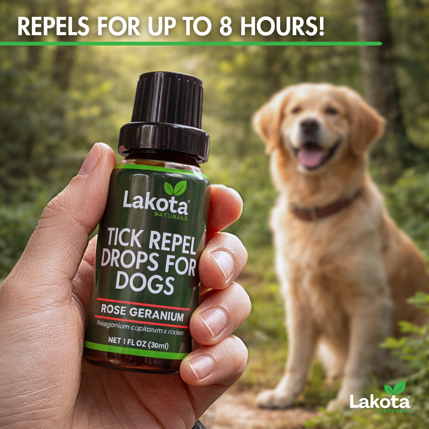 TICK REPELLENT DROPS FOR DOGS - 1OZ